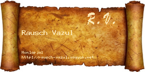 Rausch Vazul névjegykártya